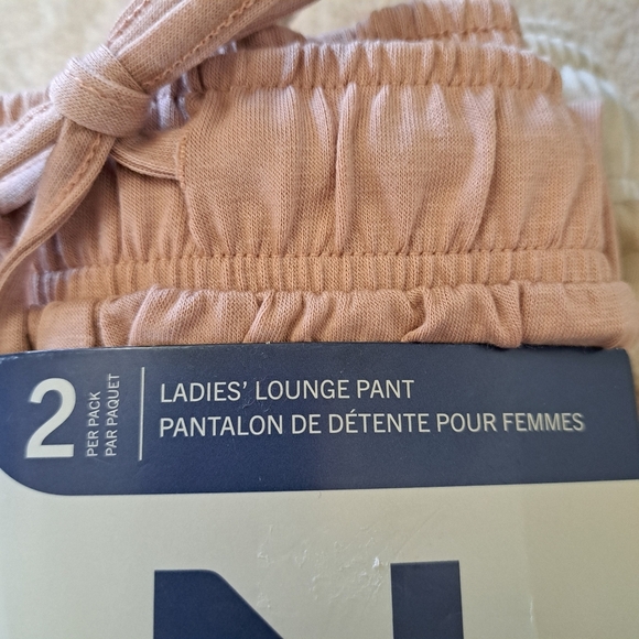 New! Natori Lounge Pants Size Medium Pink Beige PJ Pants Casual Neutral Relaxed - Picture 12 of 14